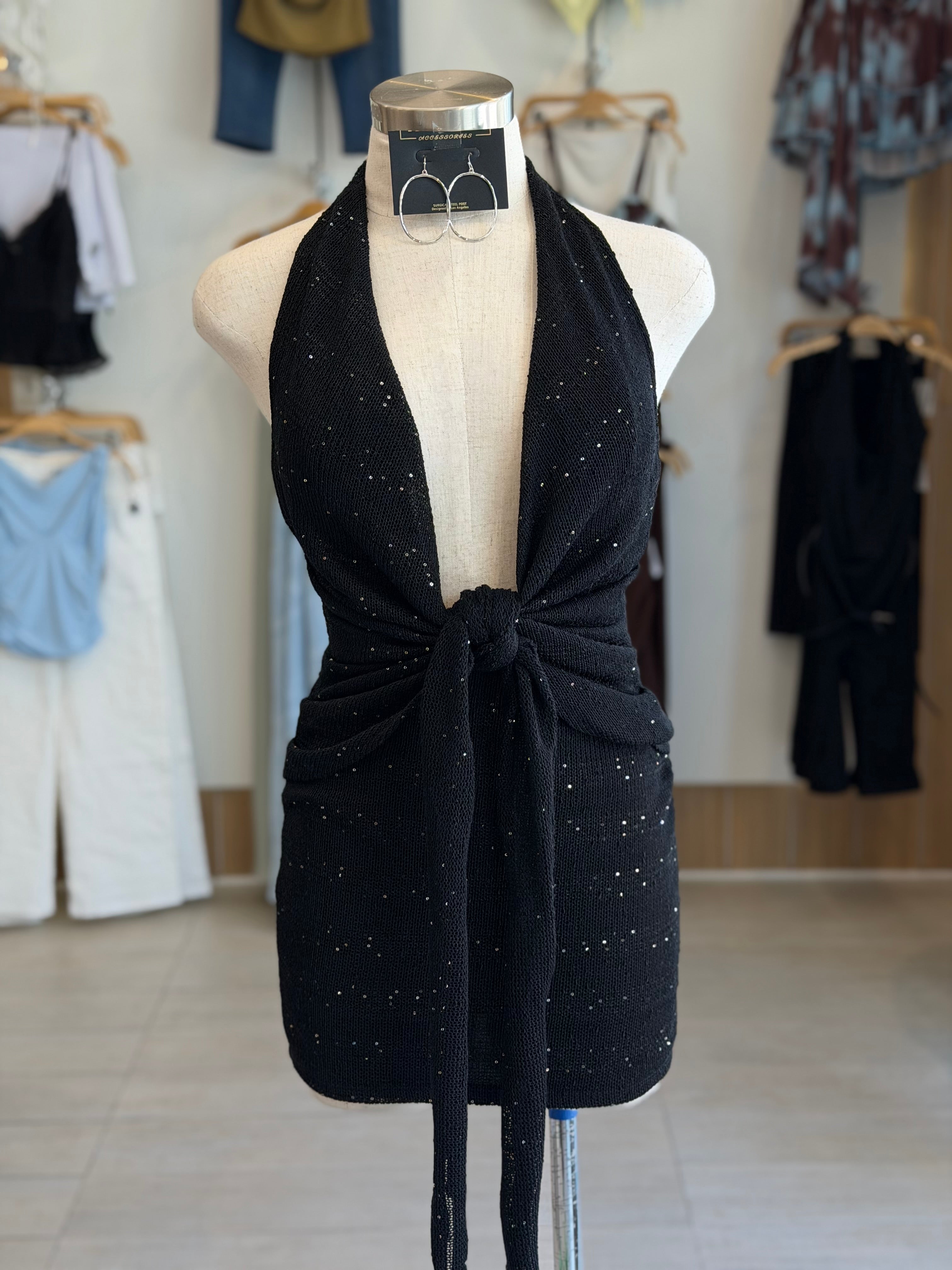 Audrey Halter Mini Dress