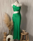 Carrie Cutout Satin Maxi