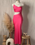 Carrie Cutout Satin Maxi