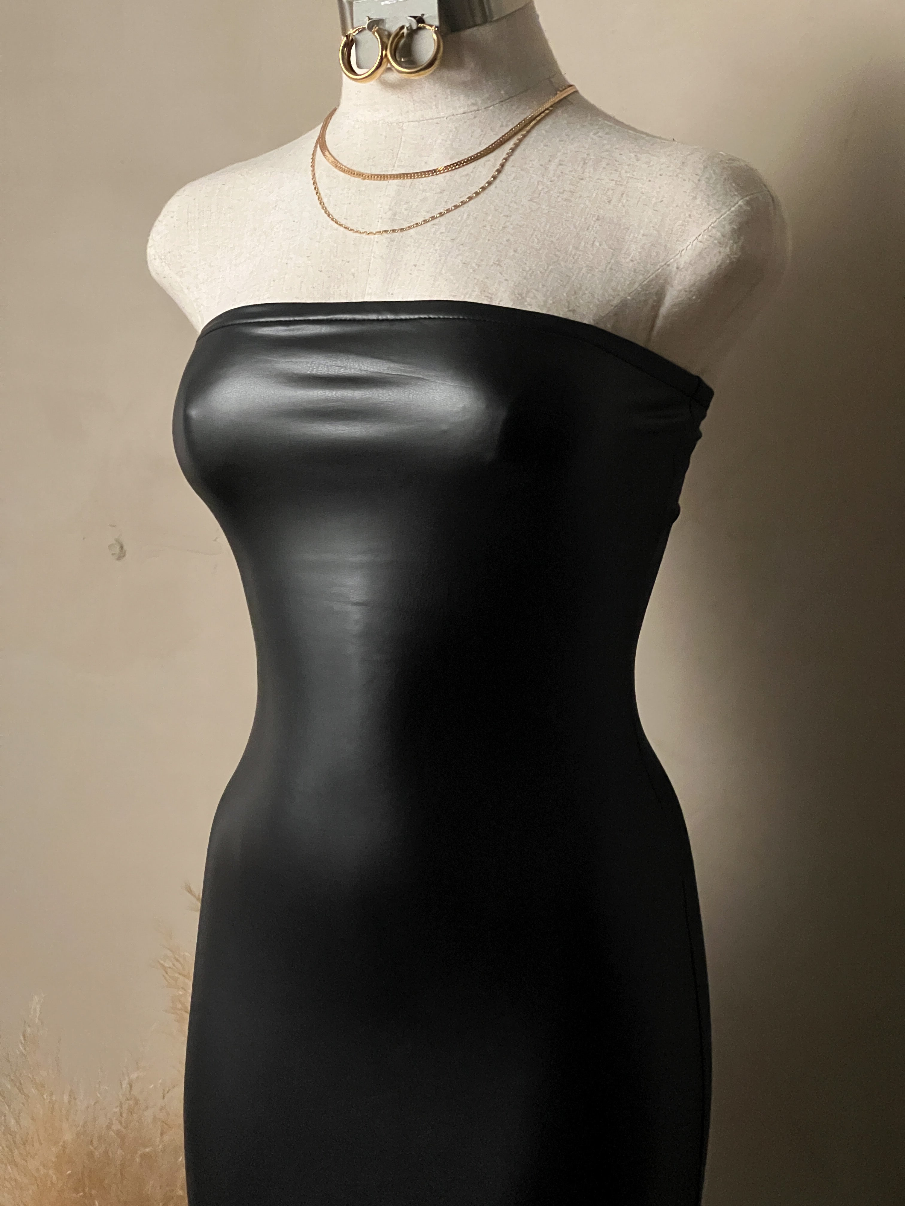 Doll Faux Leather Maxi