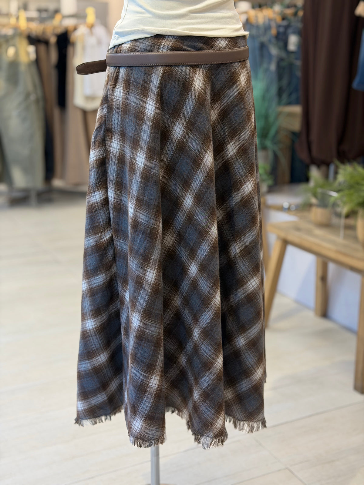 Plaid Maxi Skirt