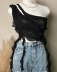 Paris Ruffle Mesh Top