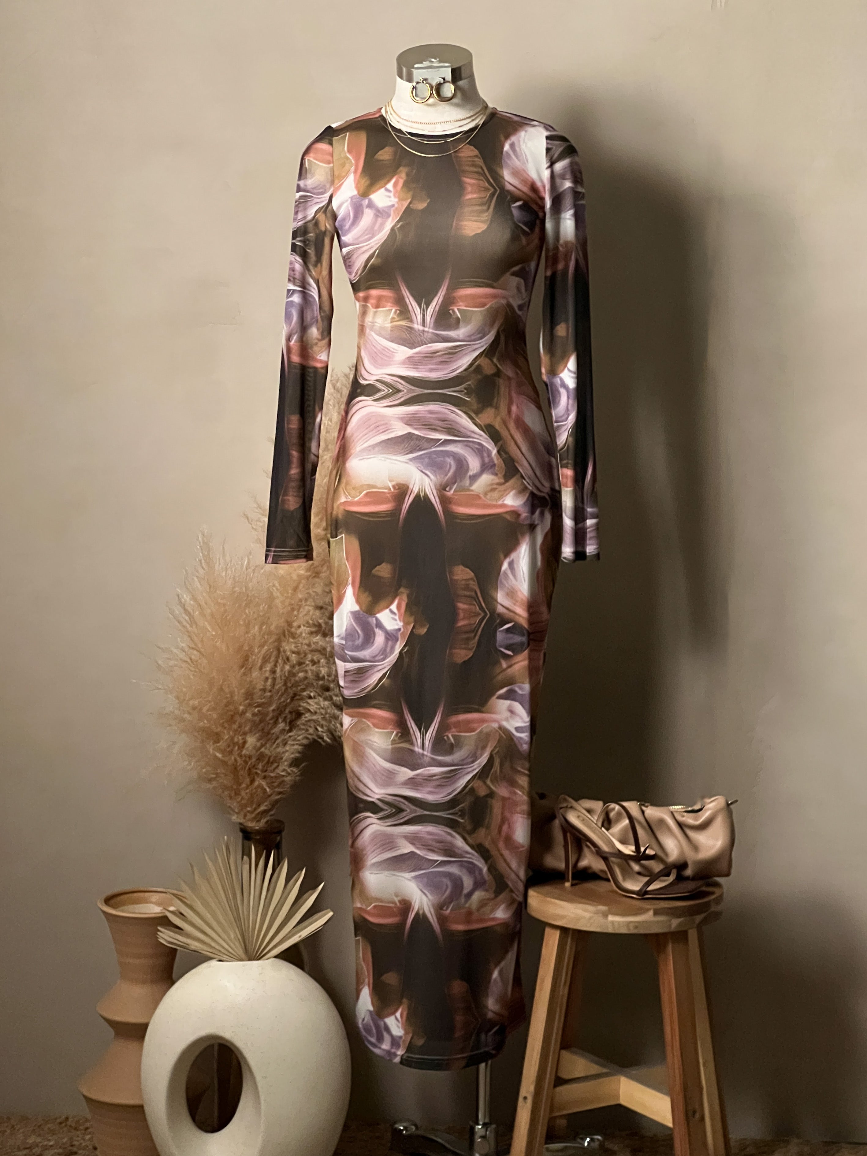 Kendall Mesh Maxi Dress