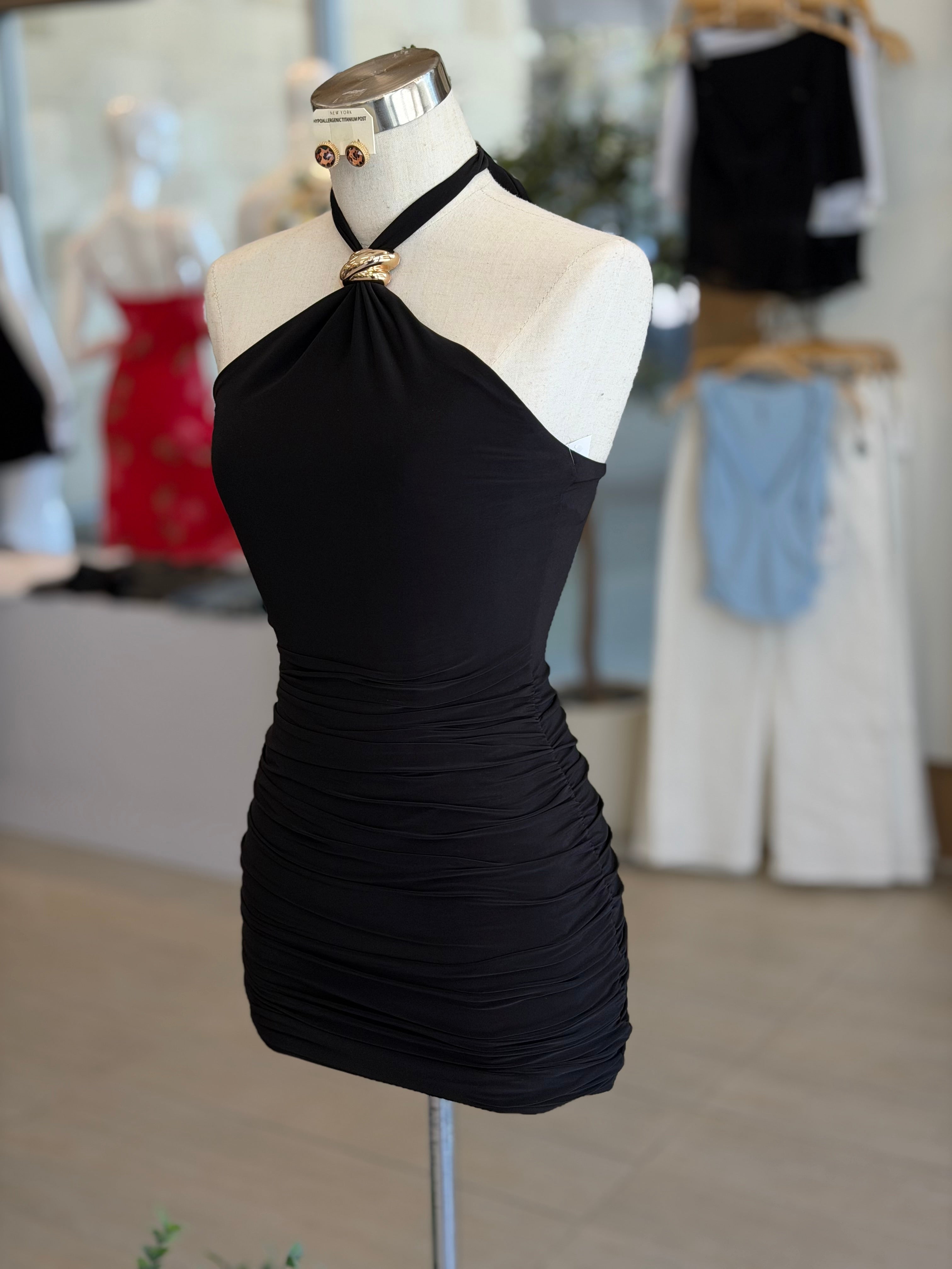 Dahlia Halter Mini Dress