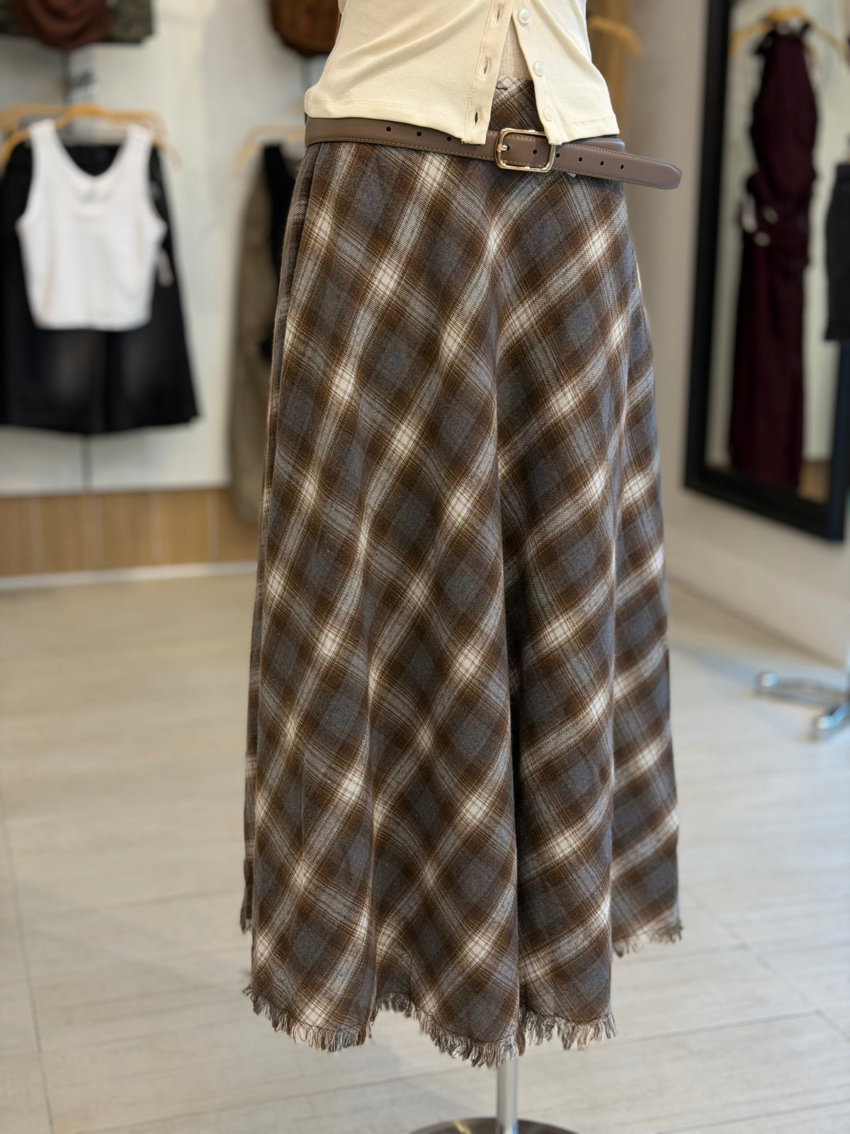 Plaid Maxi Skirt