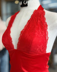 Scarlet Halter Lace Mini