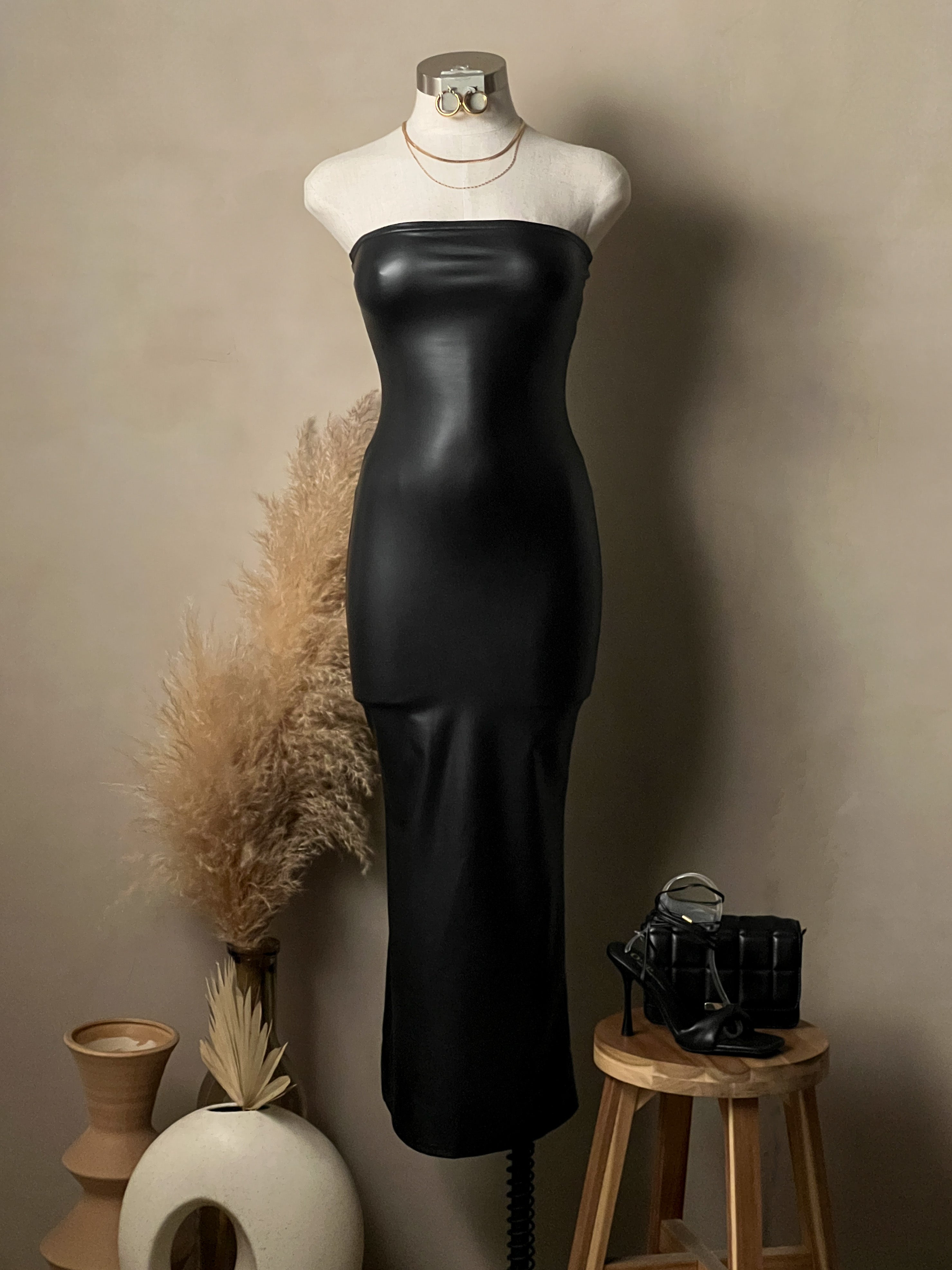 Doll Faux Leather Maxi