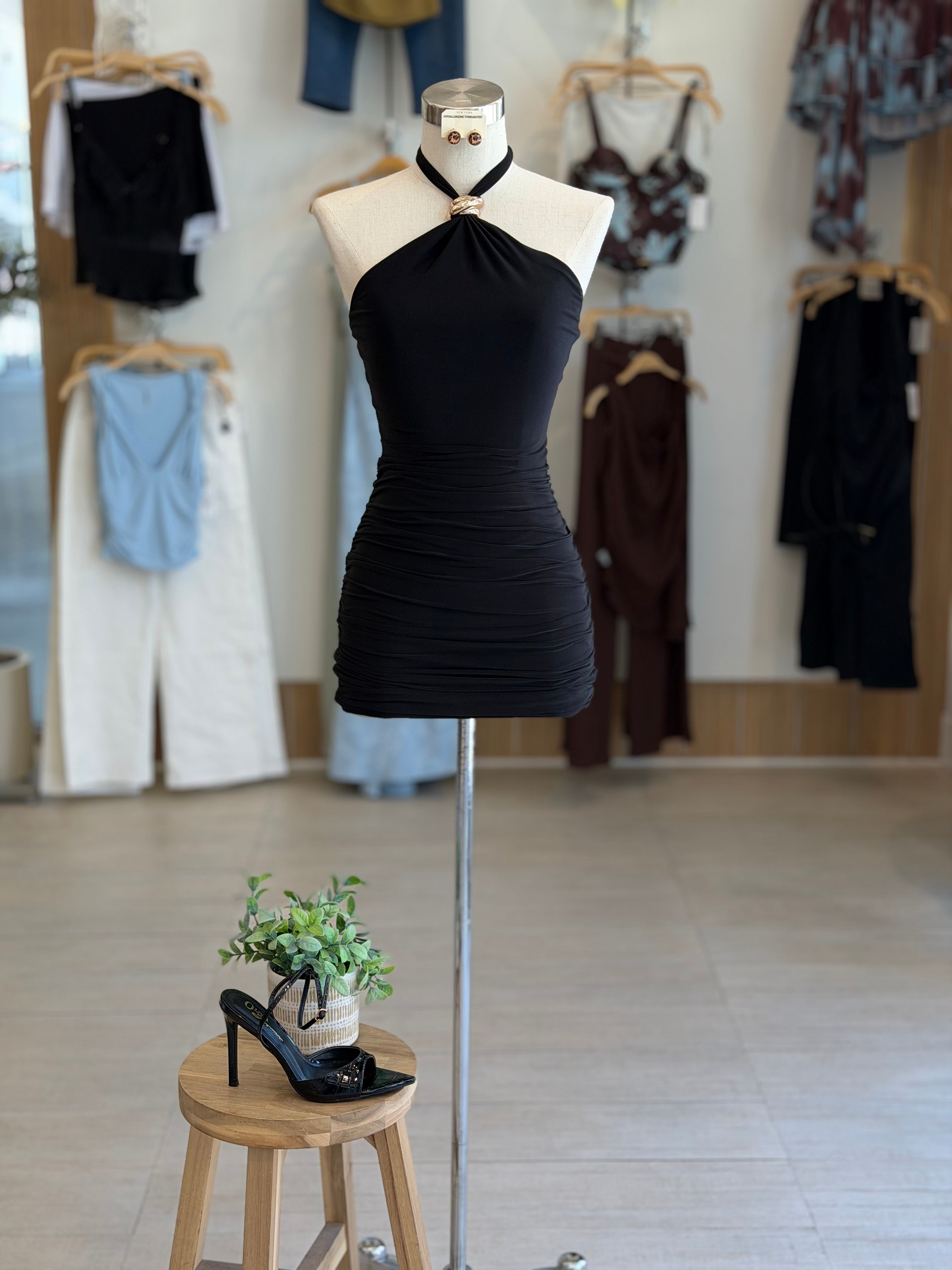 Dahlia Halter Mini Dress