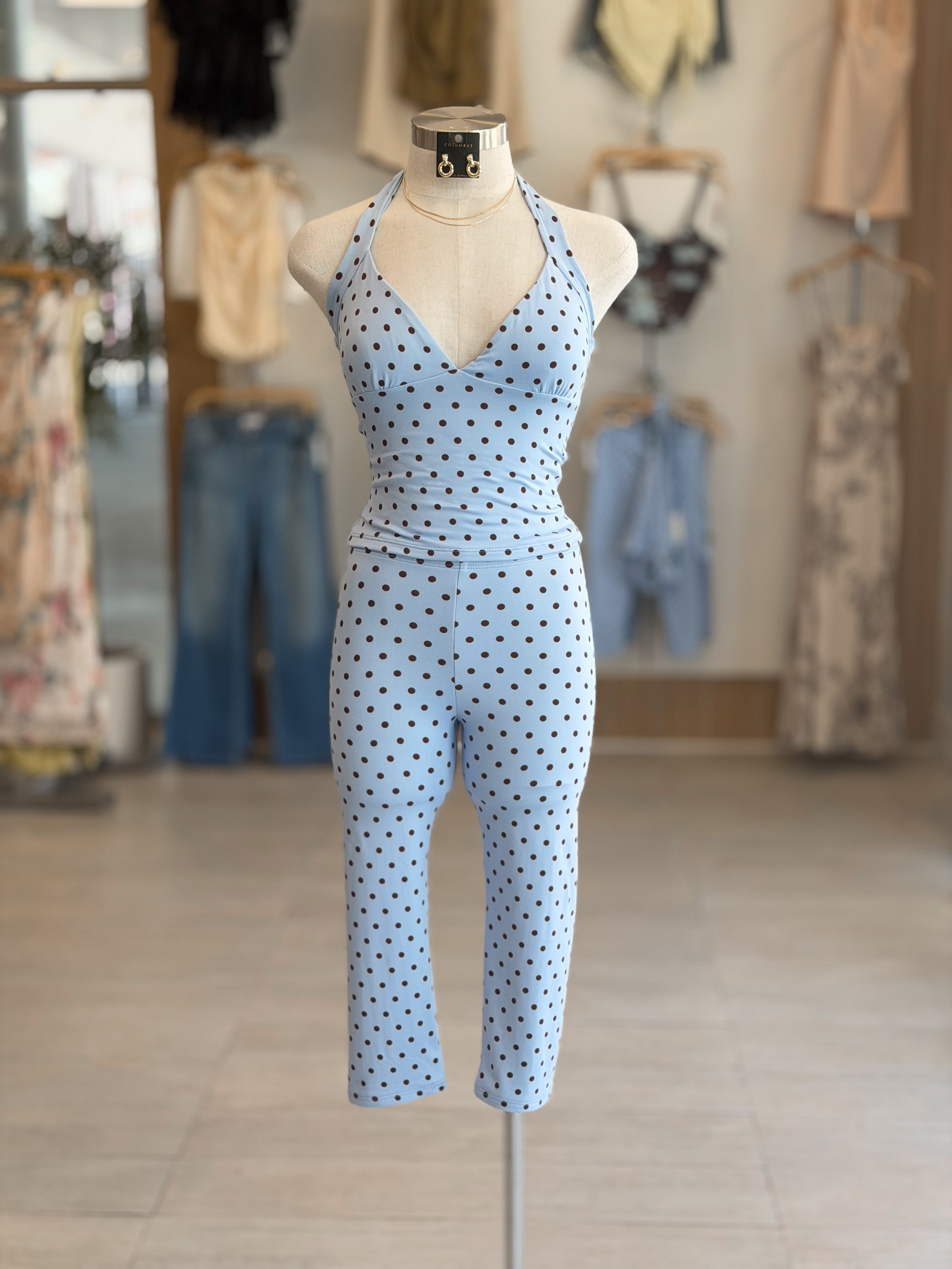 Crystal Polka Dot Crop Top