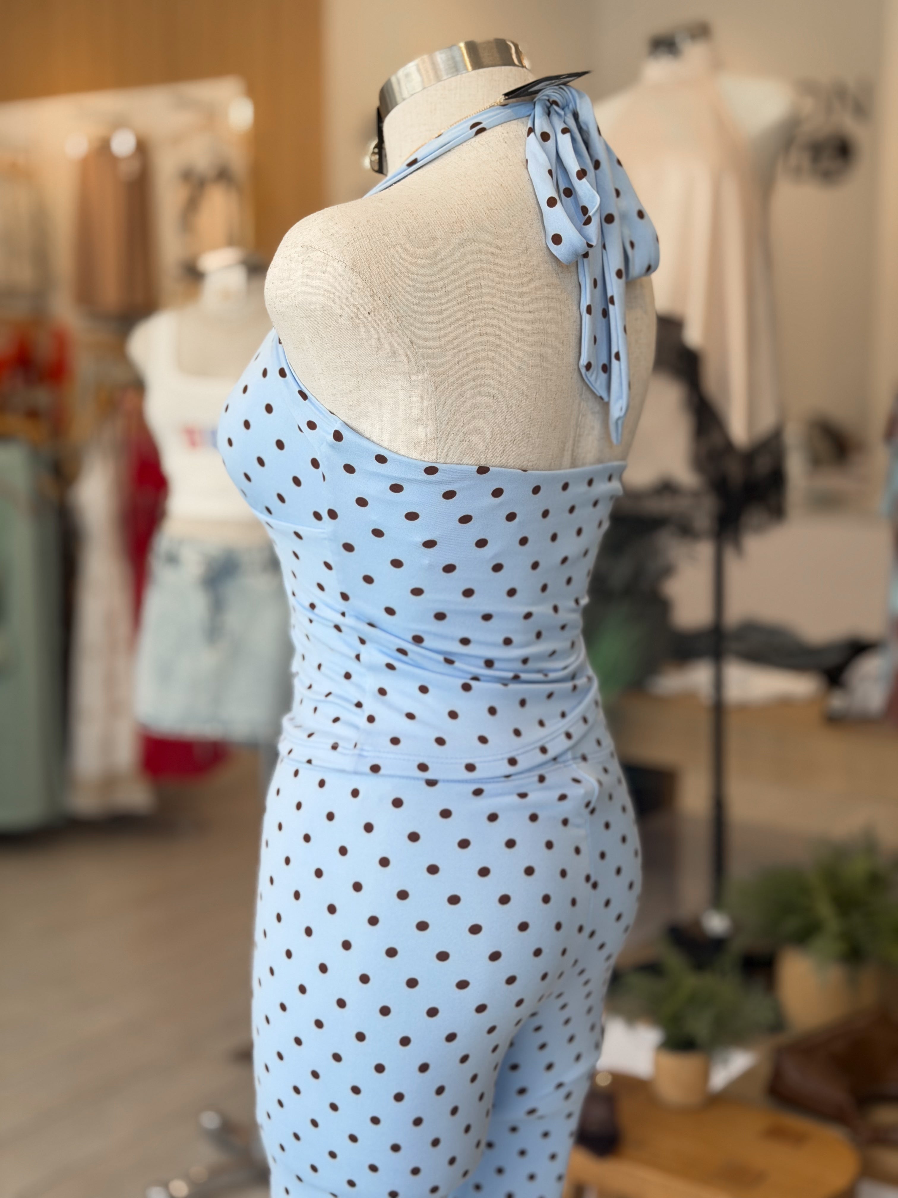 Crystal Polka Dot Crop Top