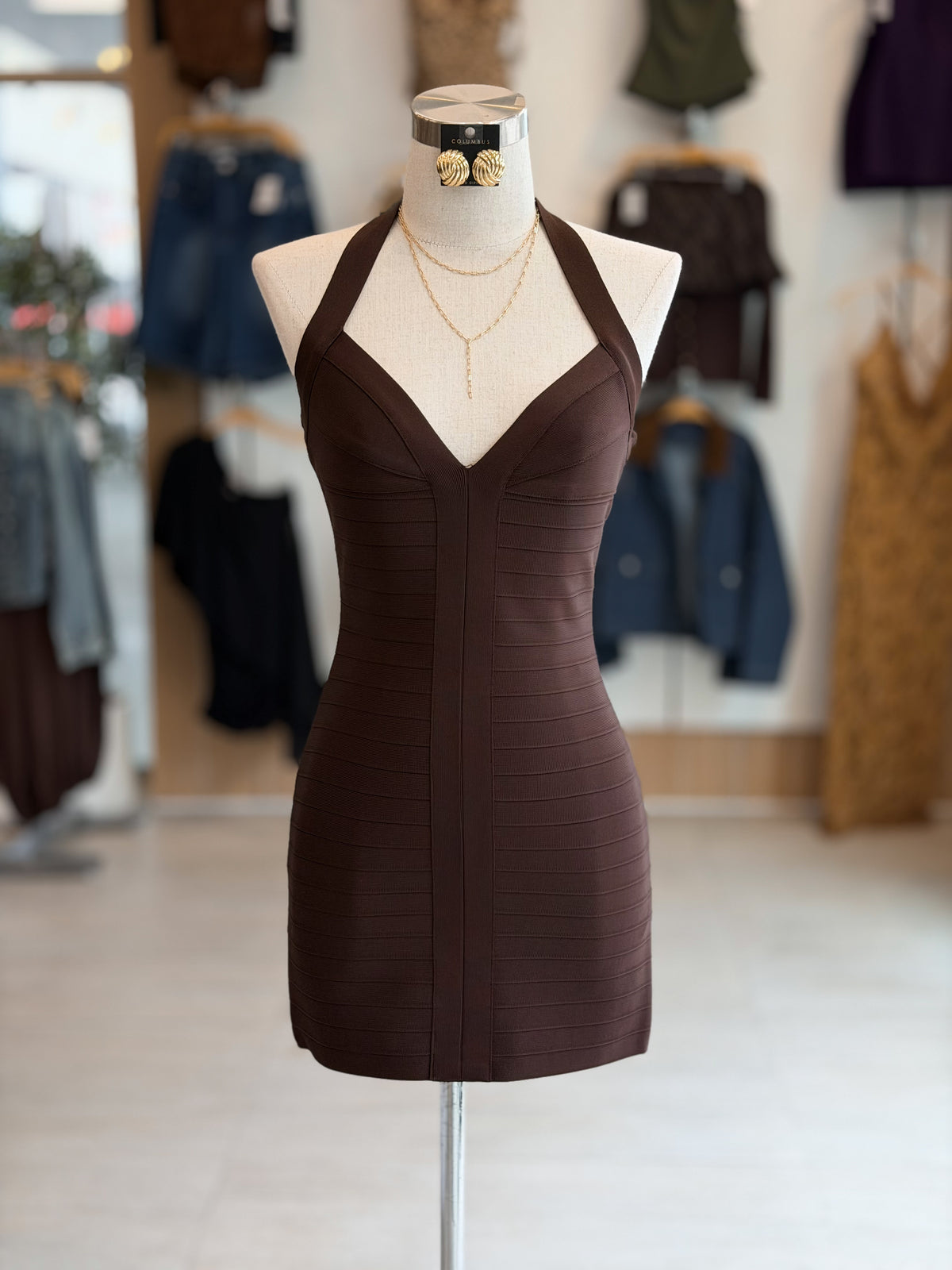 Heidi Halter Mini Dress