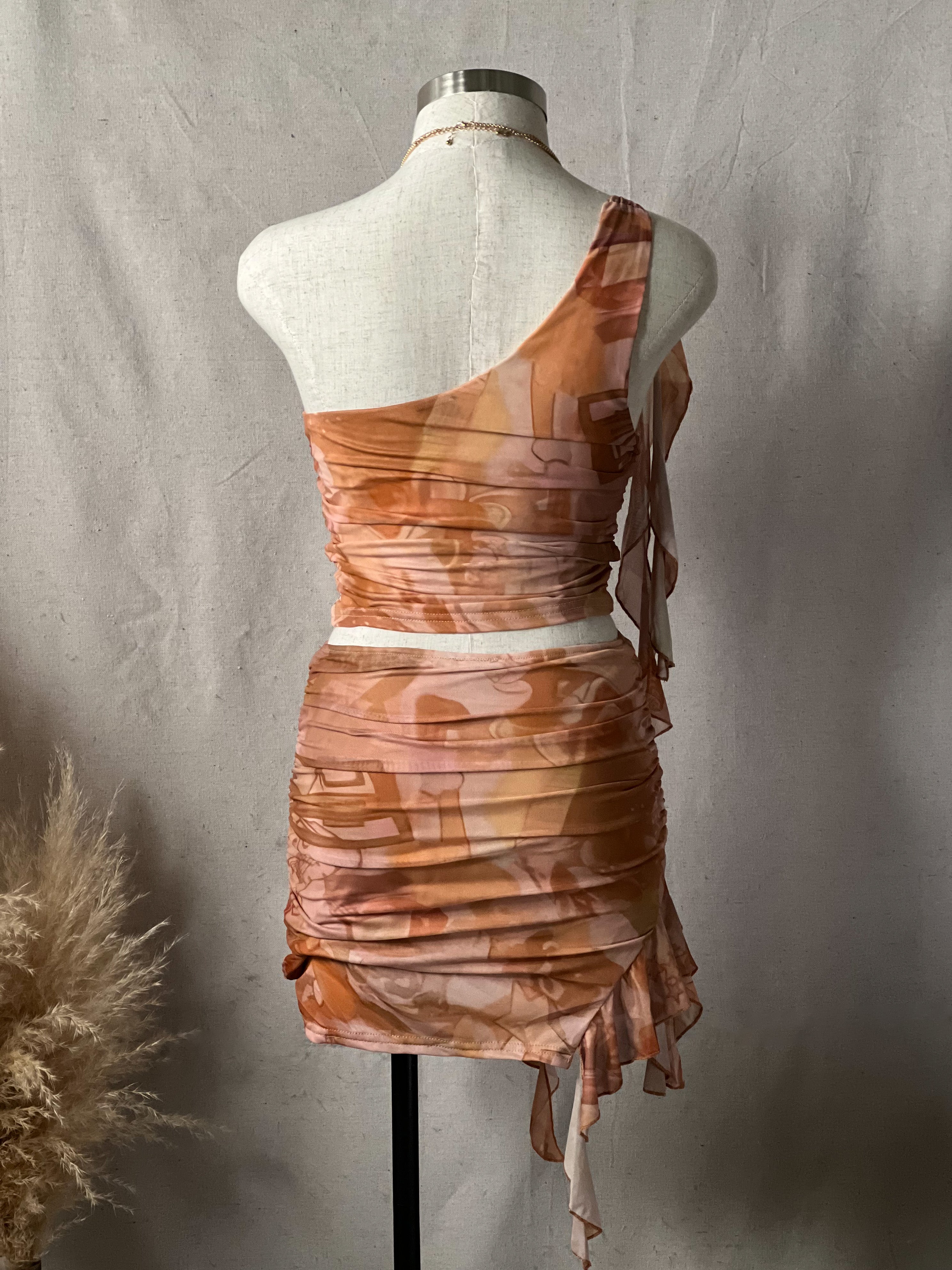 Amber Ruched Skirt Set