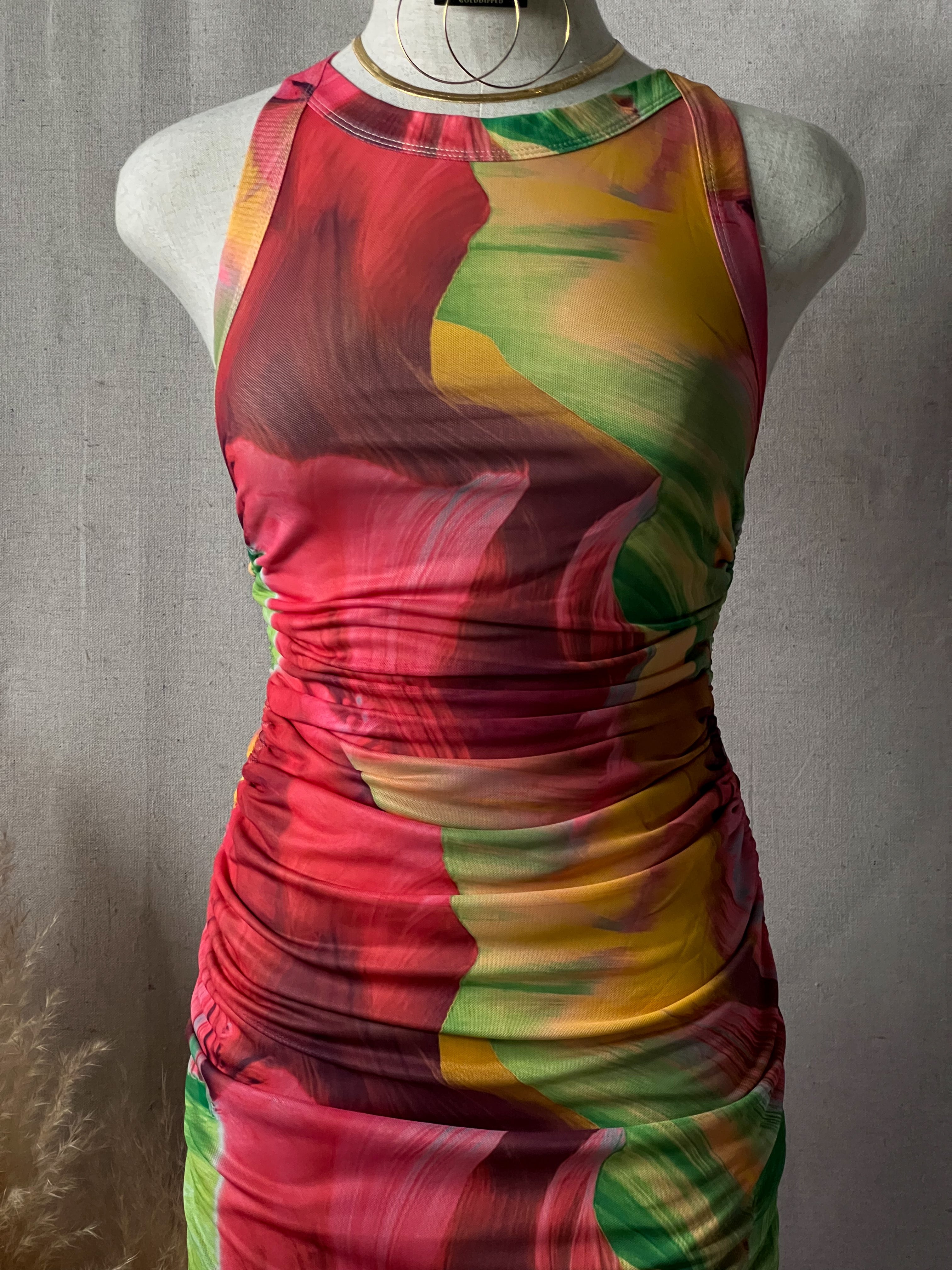 Azalea Mesh Midi Dress