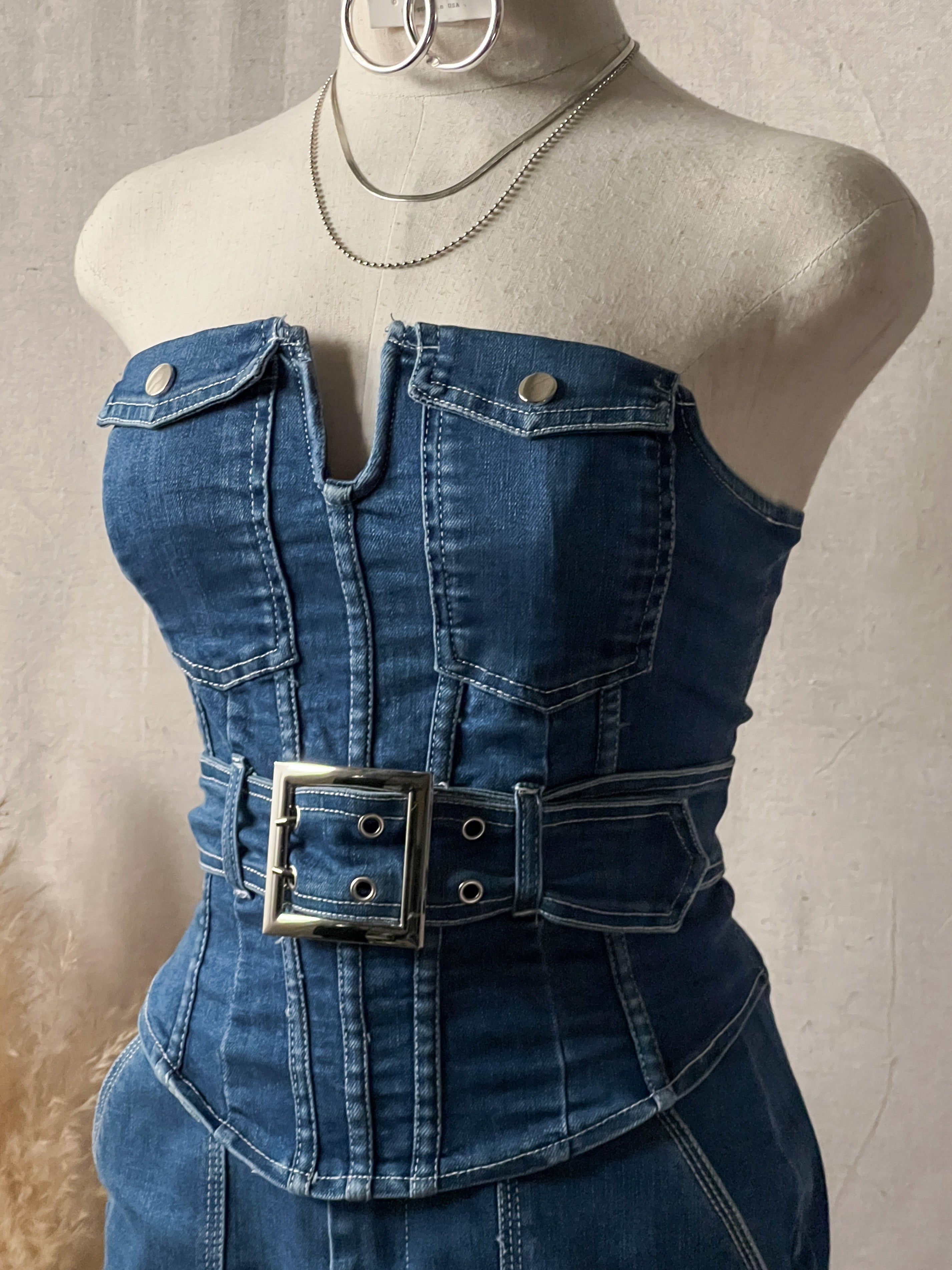 Vickie Belted Skirt Set