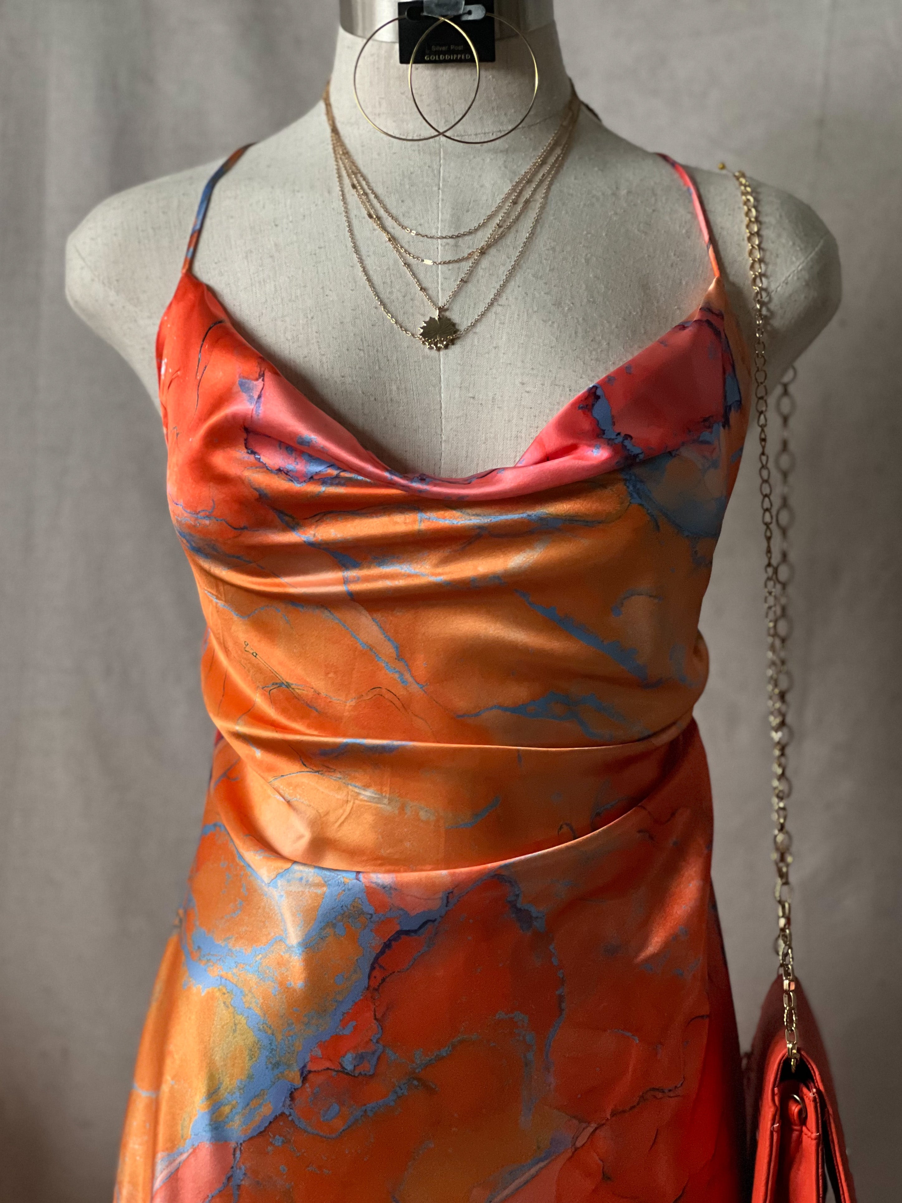 Lyla Satin Maxi Dress