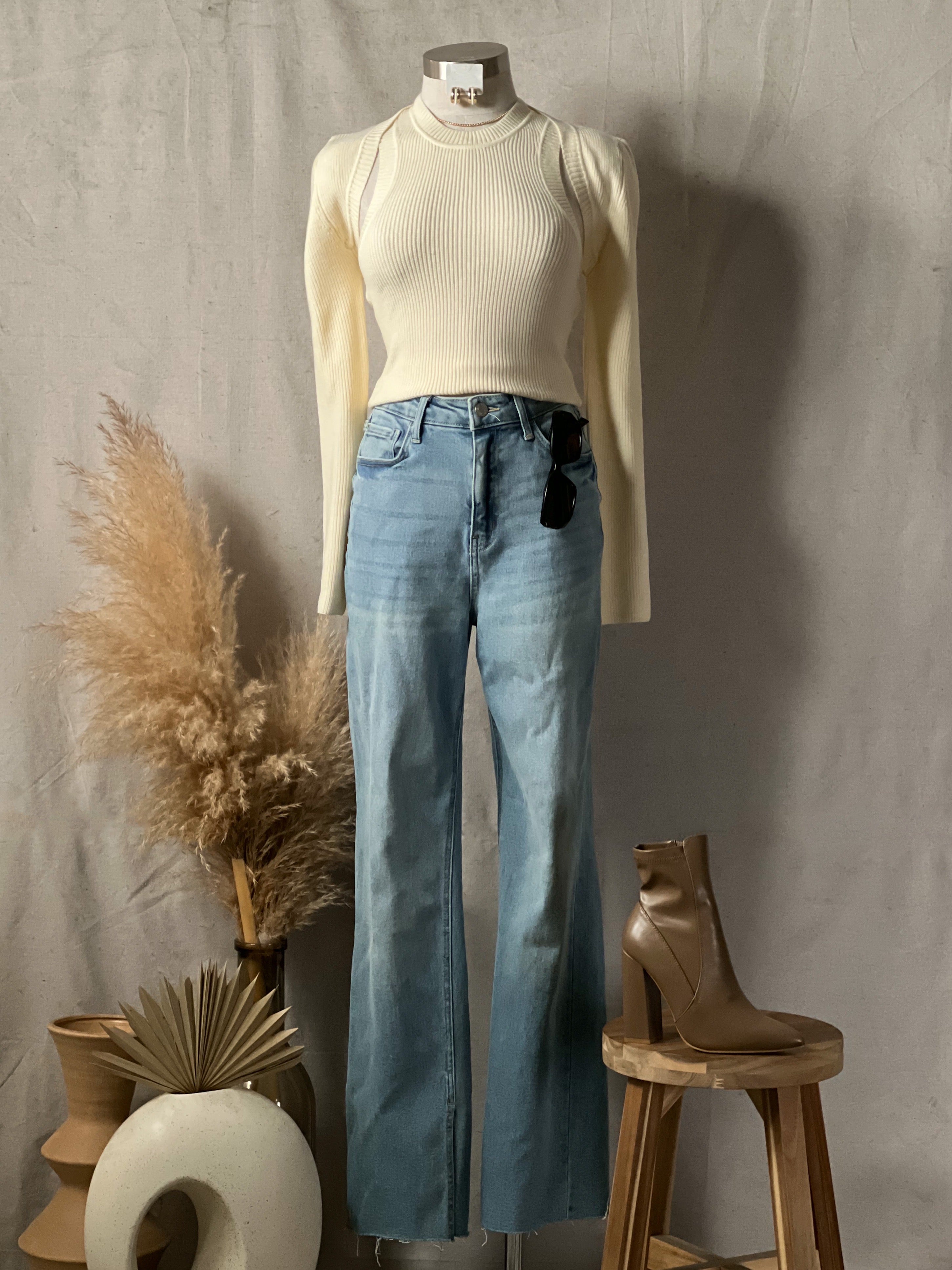 Emilie Shirt Sweater Set