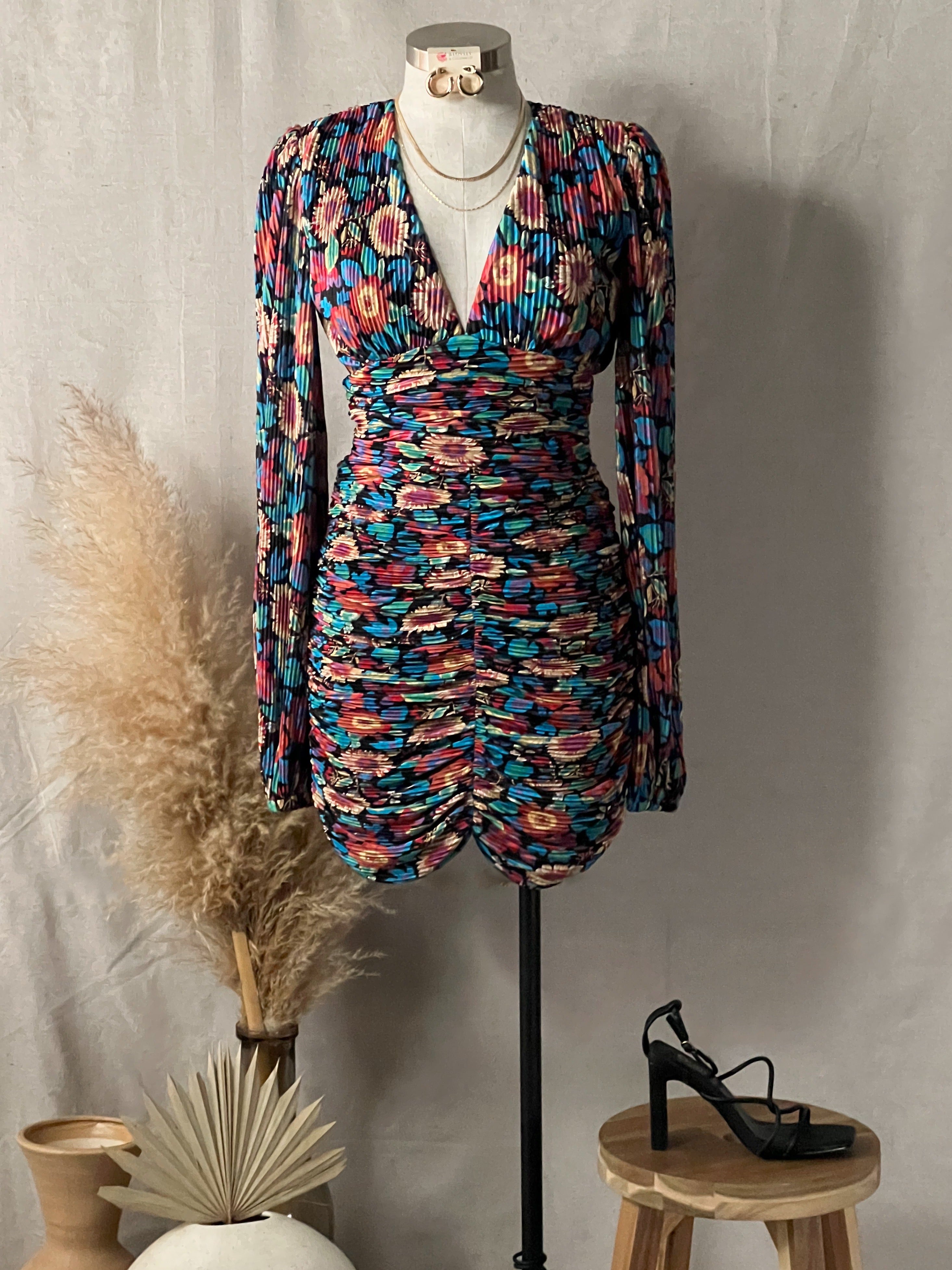 Valerie V-Cut Mini Dress