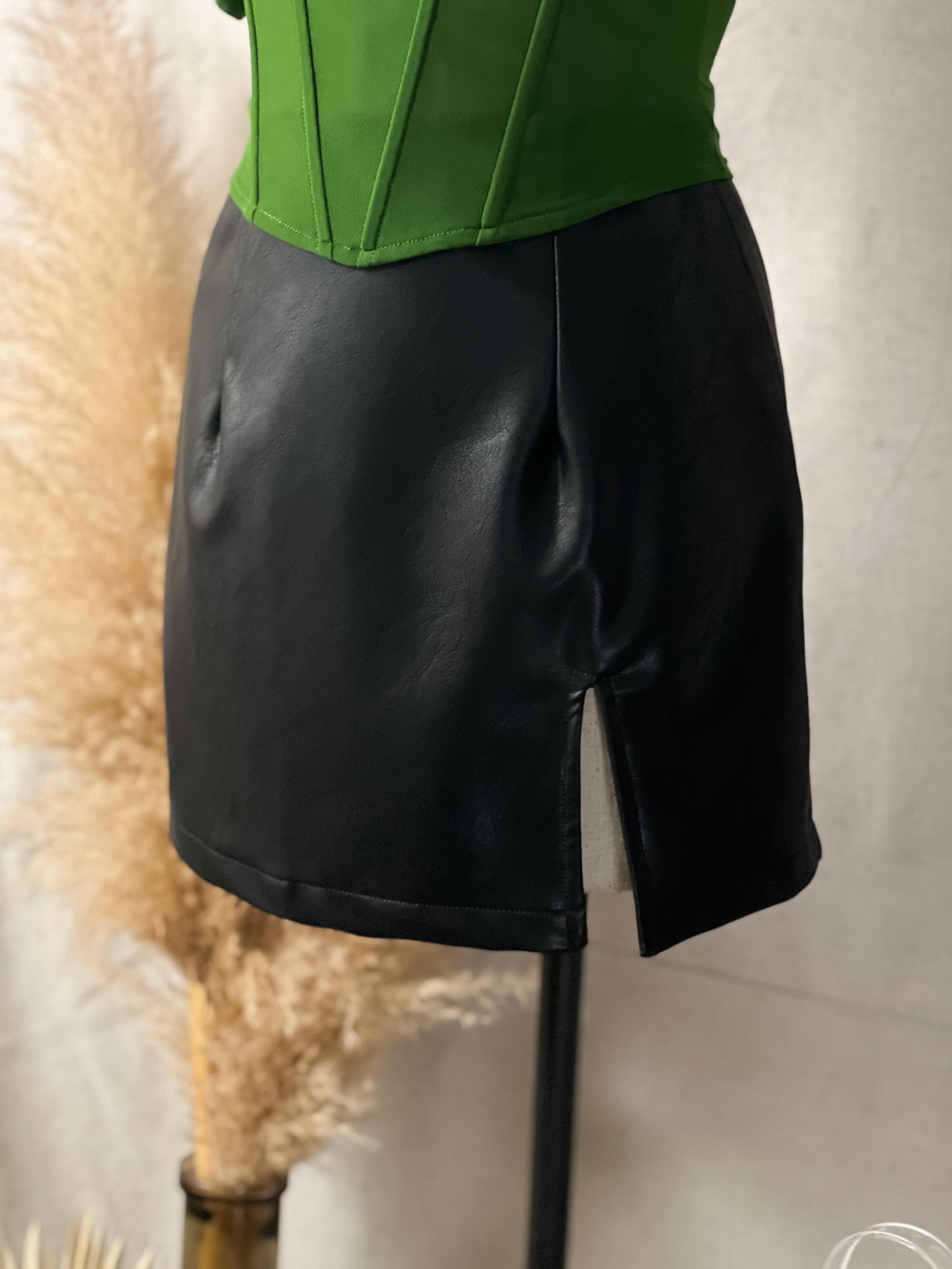 Ola Faux Leather Mini Skirt