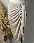 Drape Sarong Midi Skirt