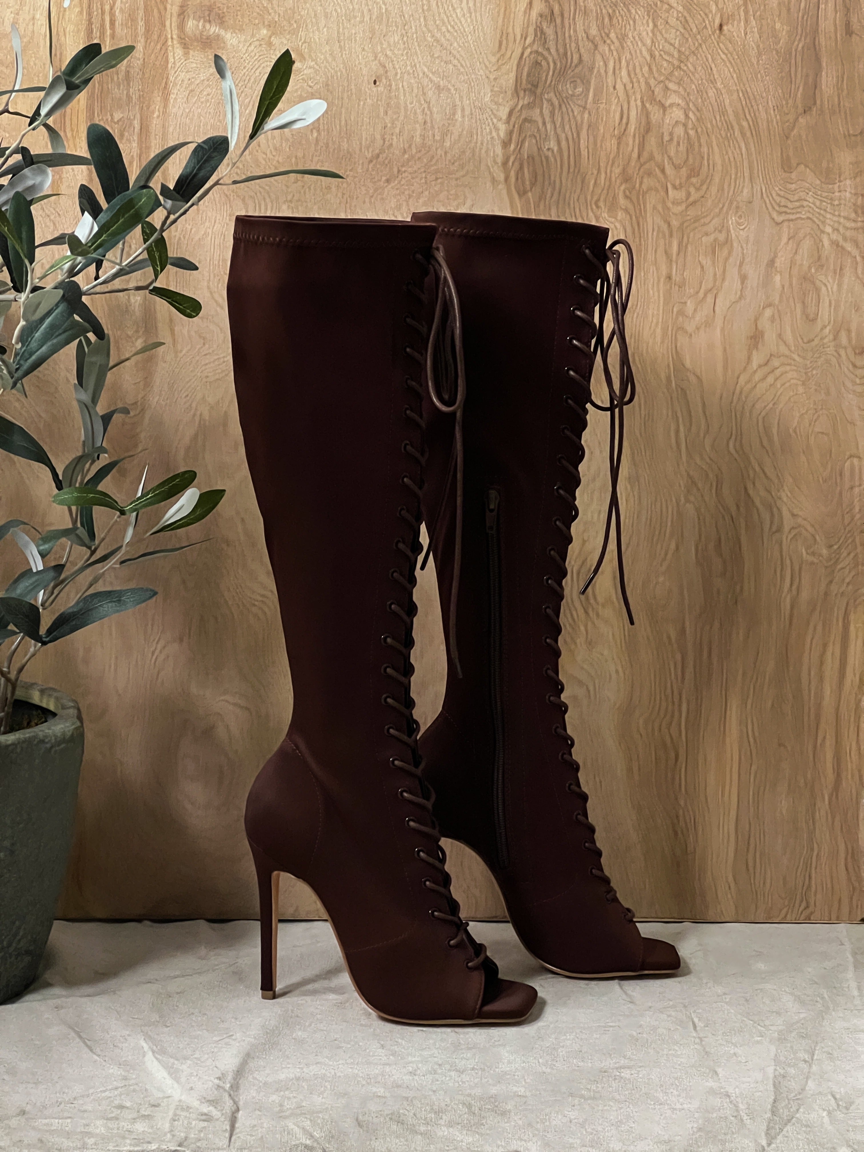 Penelope Lace Up Booties