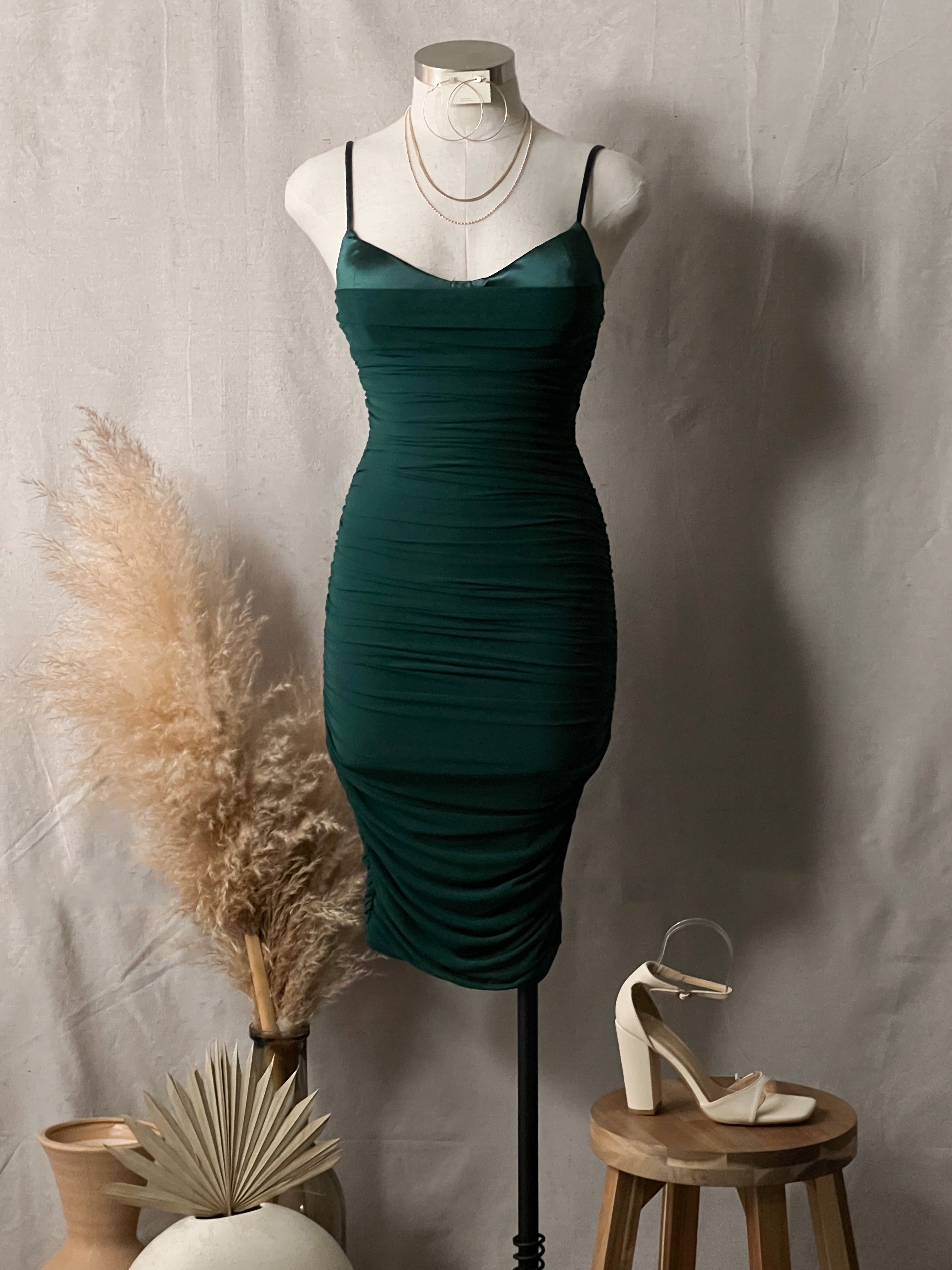 Dory Mesh Ruched Midi