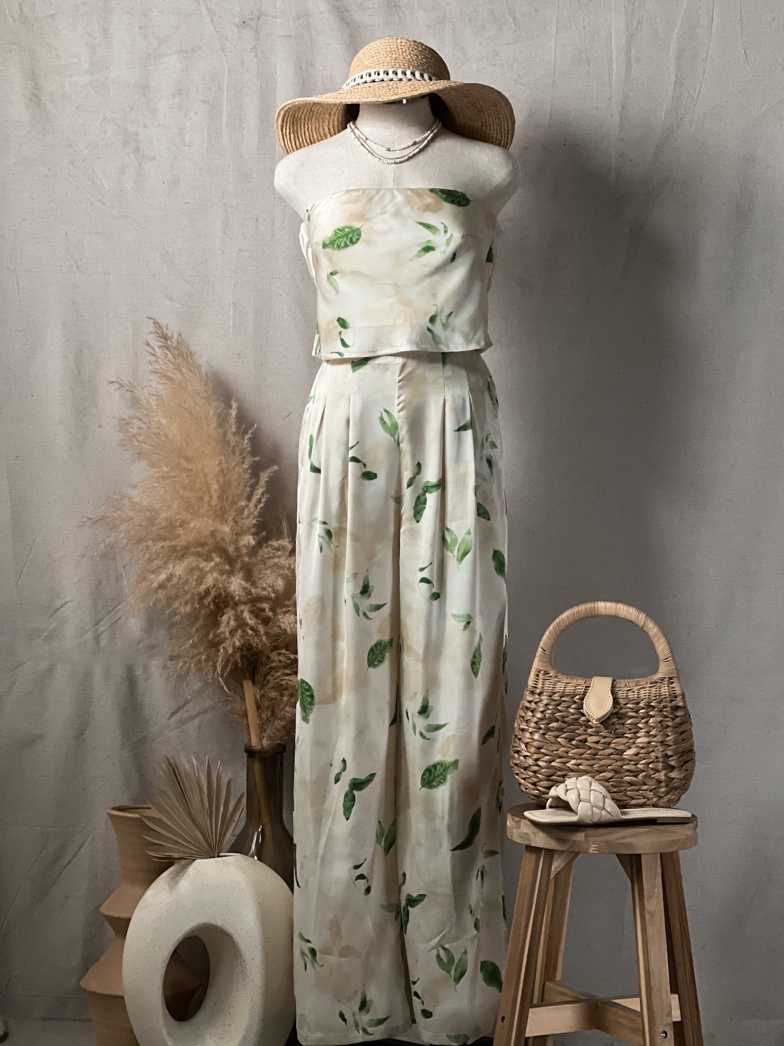 Letty Leaf Pants Set