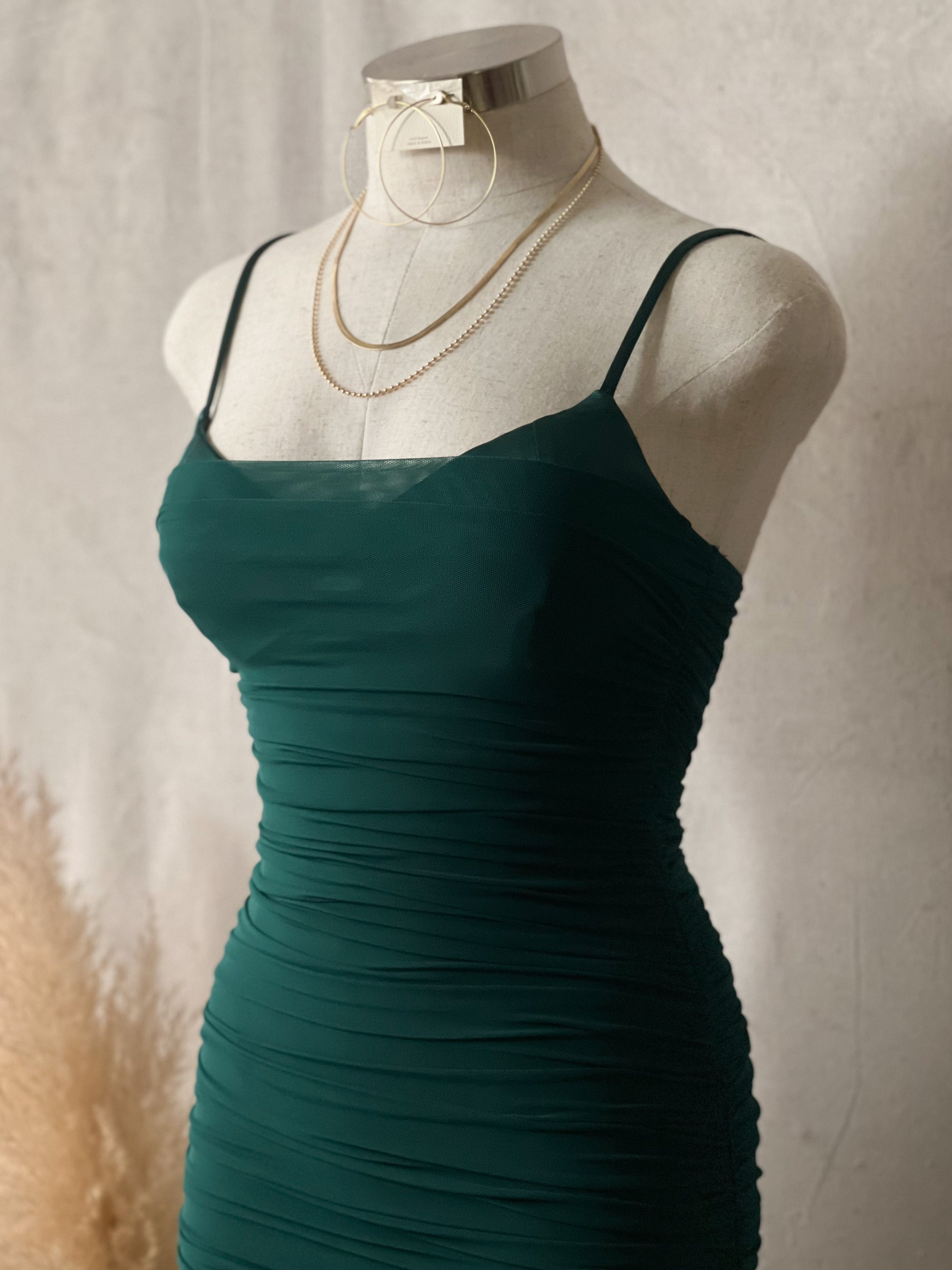 Dory Mesh Ruched Midi