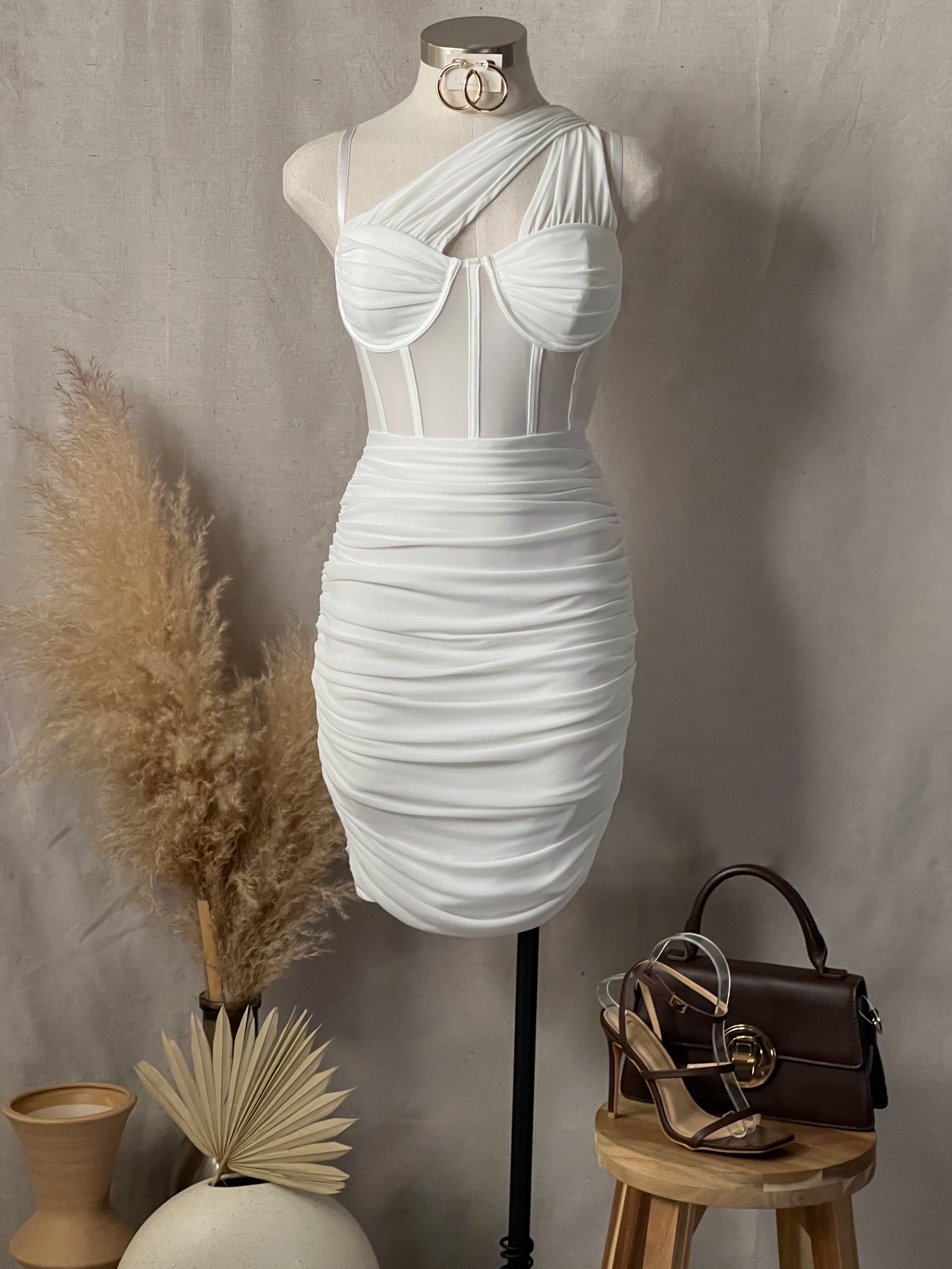 Nicole Mesh Mini Dress