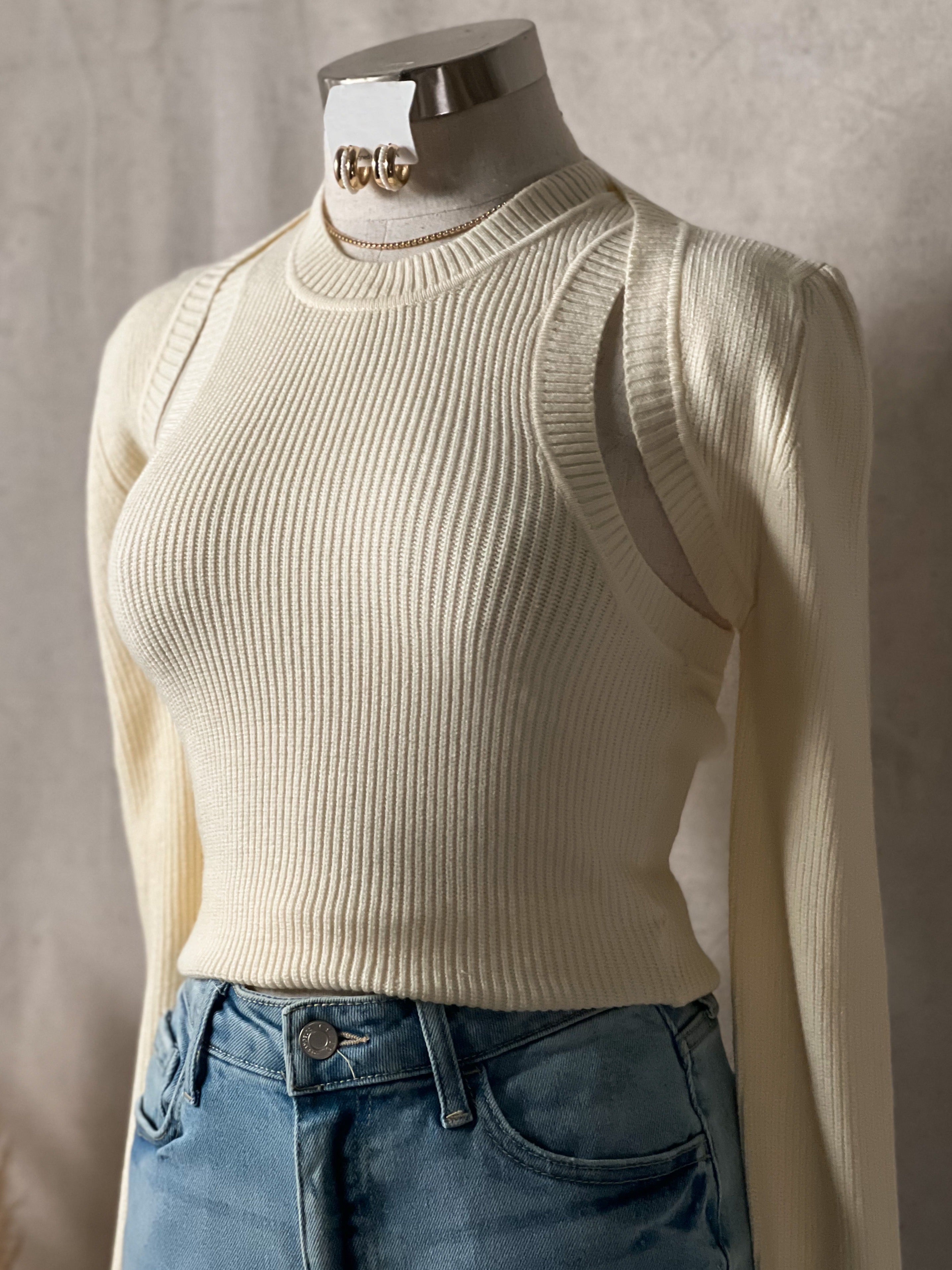 Emilie Shirt Sweater Set